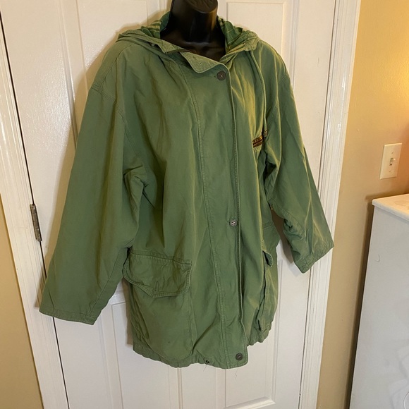 Other - Vintage Hooded Coat w/ Plaid Lining